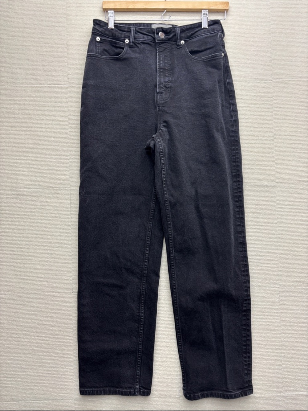 Everlane High Rise Straight Jeans - Black 29L